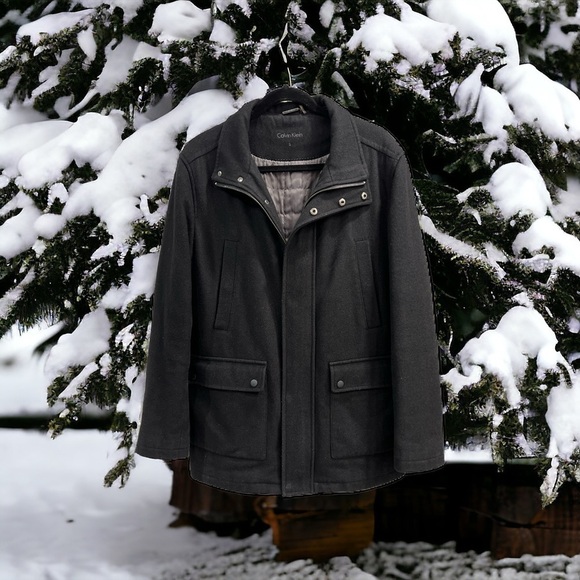 CALVIN KLEIN
Men's Wool Blend Car Coat size S Black - Picture 7 of 15